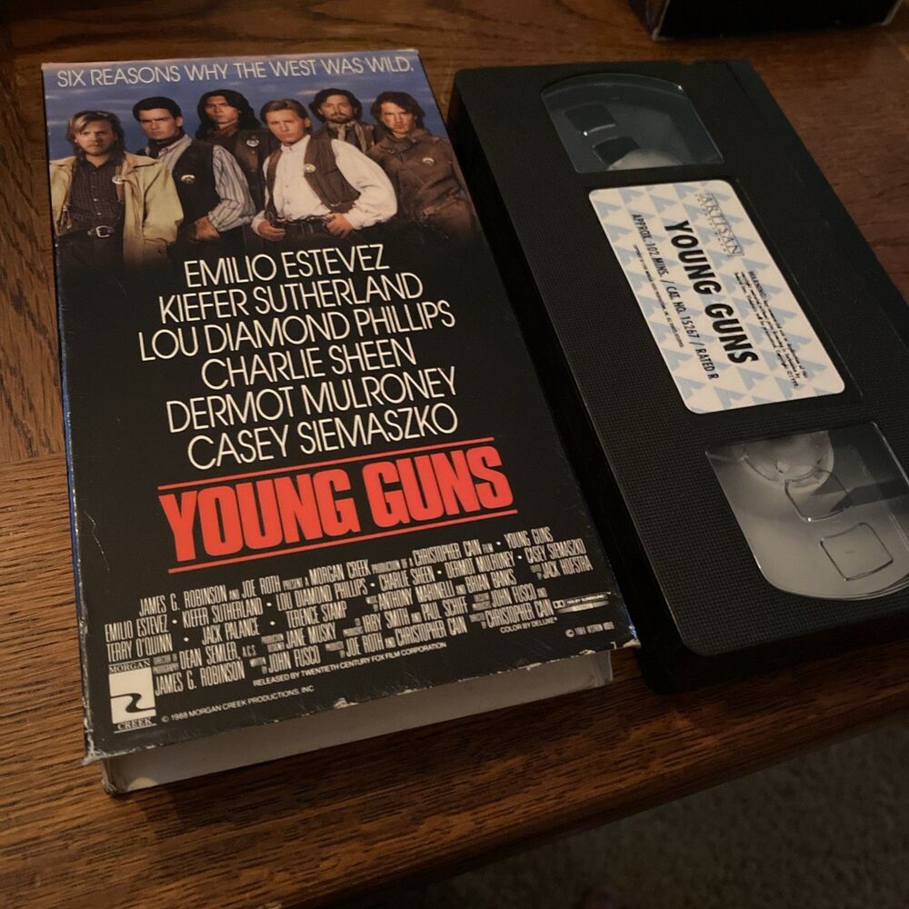 Young Guns (1988) Good Classic Western VHS Estevez, Sutherland, Sheen